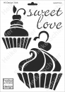 Schablone-Stencil A4 202-1446 Cupcake, Törtchen